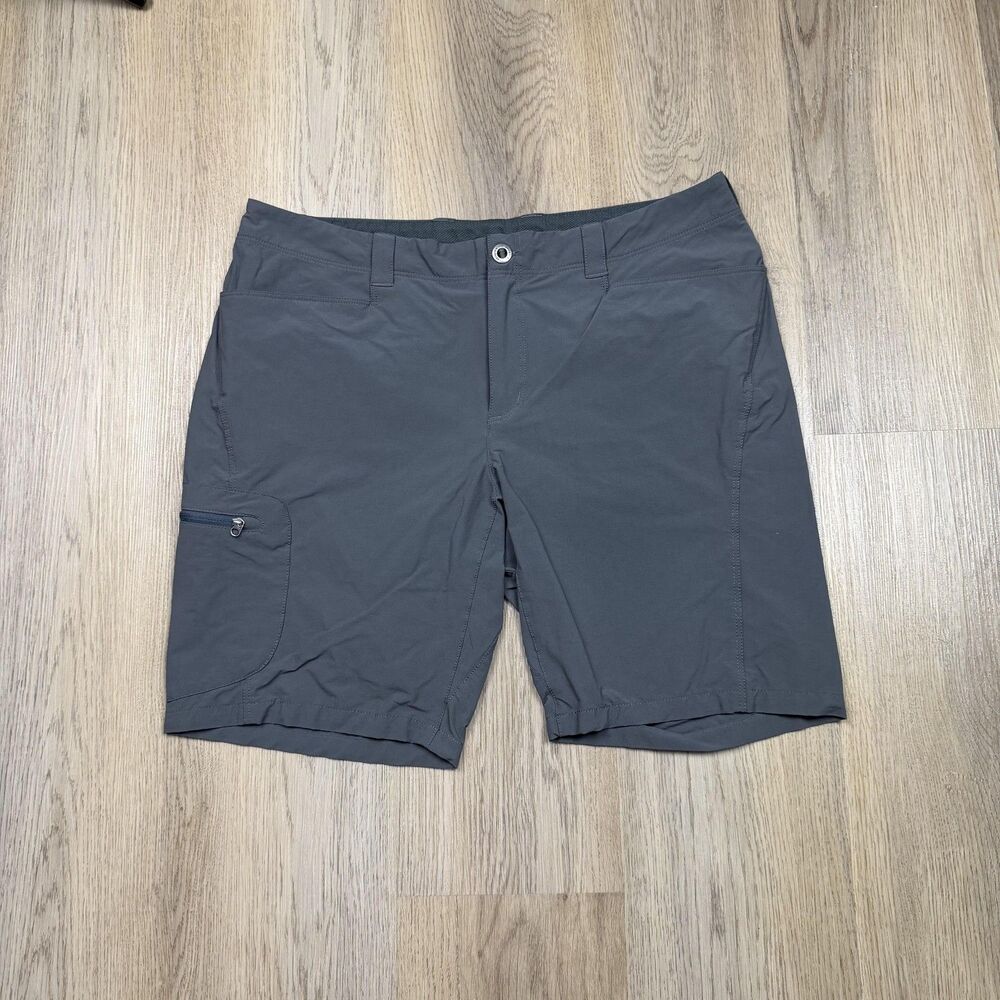 Patagonia Shorts Womens 12 Gray Hiking Quick Dry Stretch Zip Pocket 9" Inseam